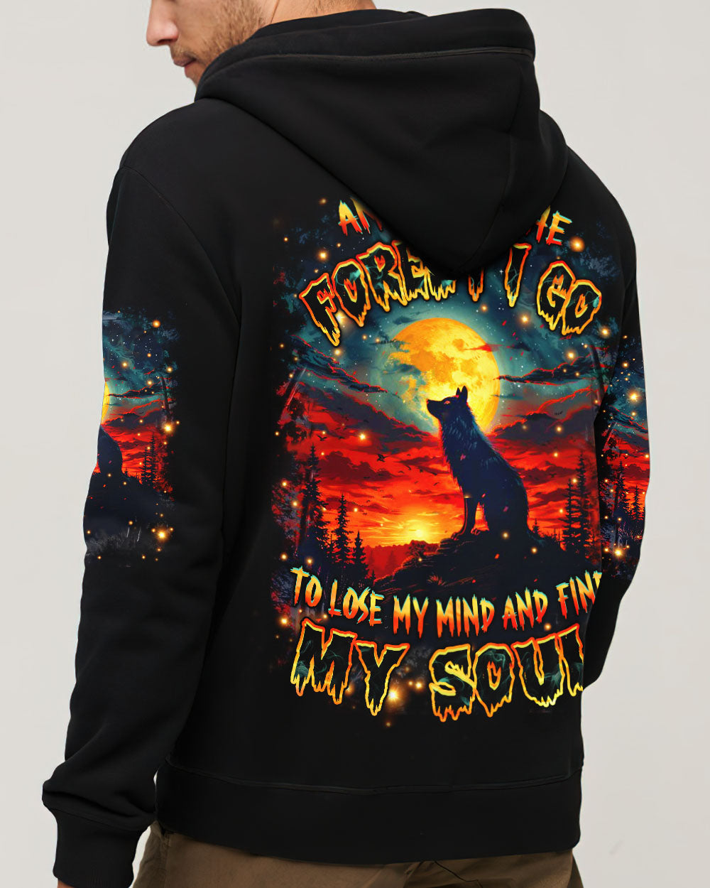 BLISSCORNERS AND INTO THE FOREST I GO WOLF ALL OVER PRINT