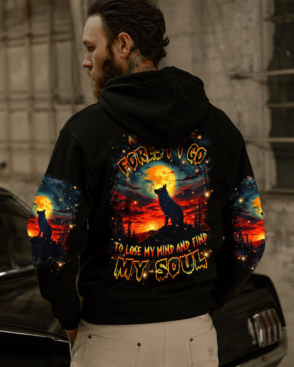 BLISSCORNERS AND INTO THE FOREST I GO WOLF ALL OVER PRINT