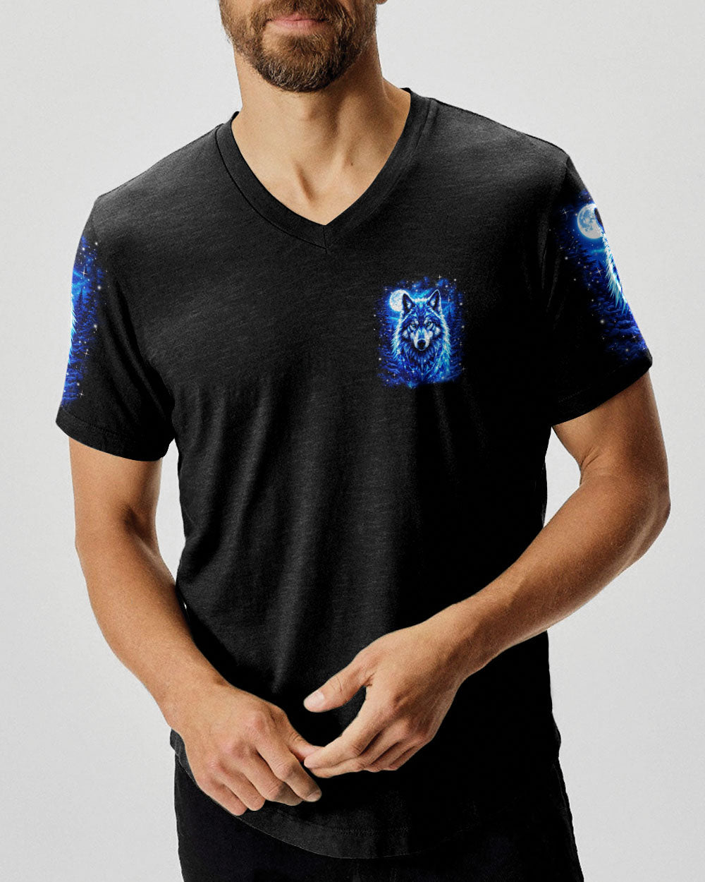 BLISSCORNERS HELLO DARKNESS MY OLD FRIEND WOLF ALL OVER PRINT