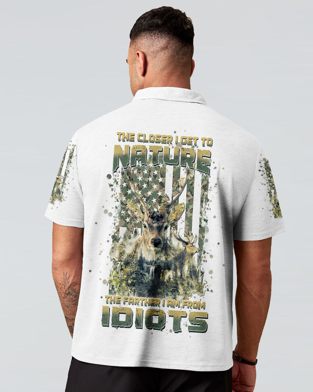 BLISSCORNERS THE CLOSER I GET TO NATURE DEER HUNTING ALL OVER PRINT