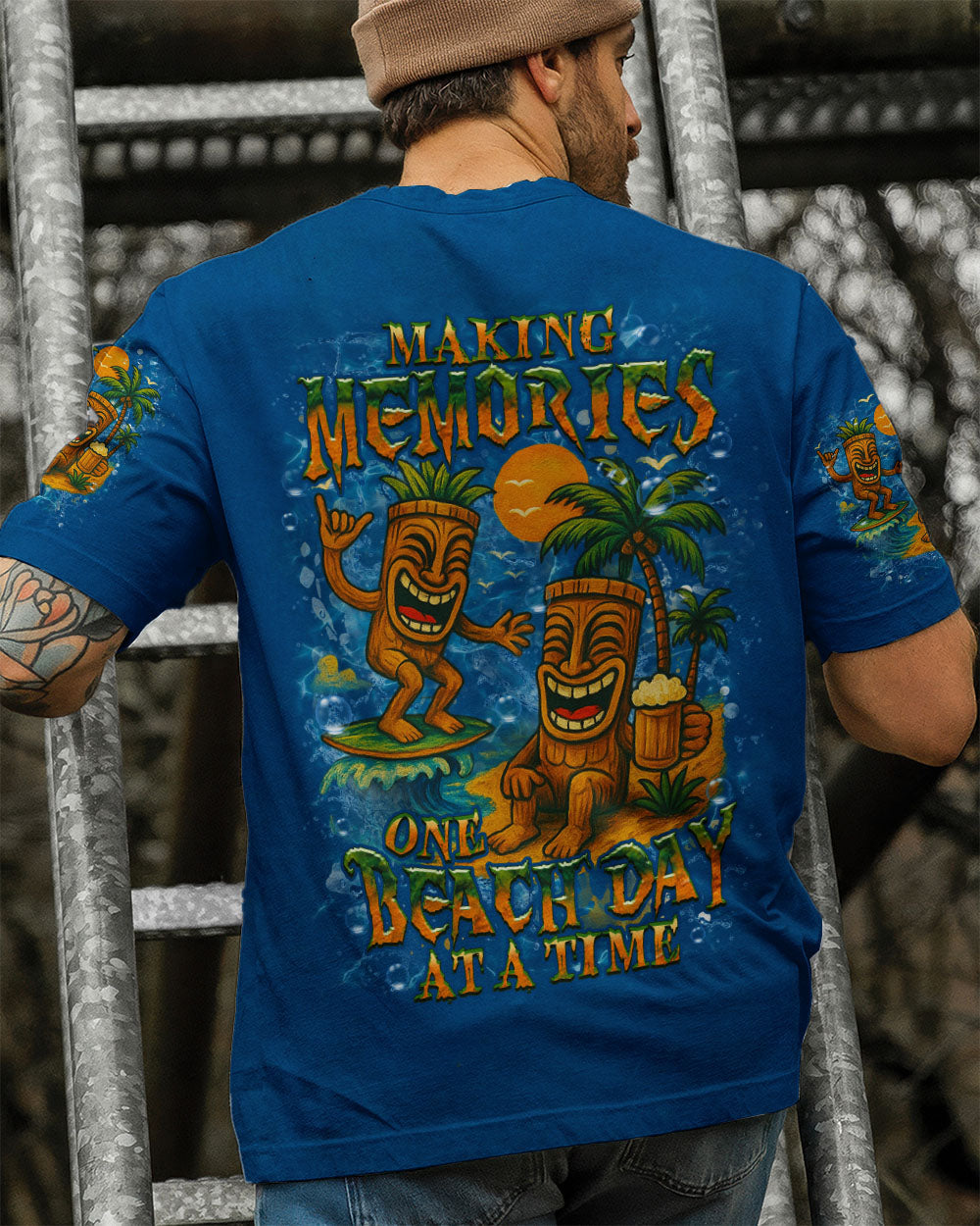 BLISSCORNERS MAKING MEMORIES ONE BEACH DAY AT A TIME TIKI ALL OVER PRINT