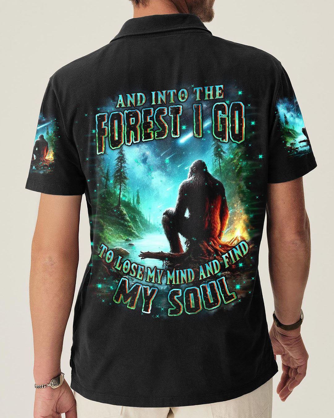 BLISSCORNERS AND INTO THE FOREST I GO BIGFOOT ALL OVER PRINT
