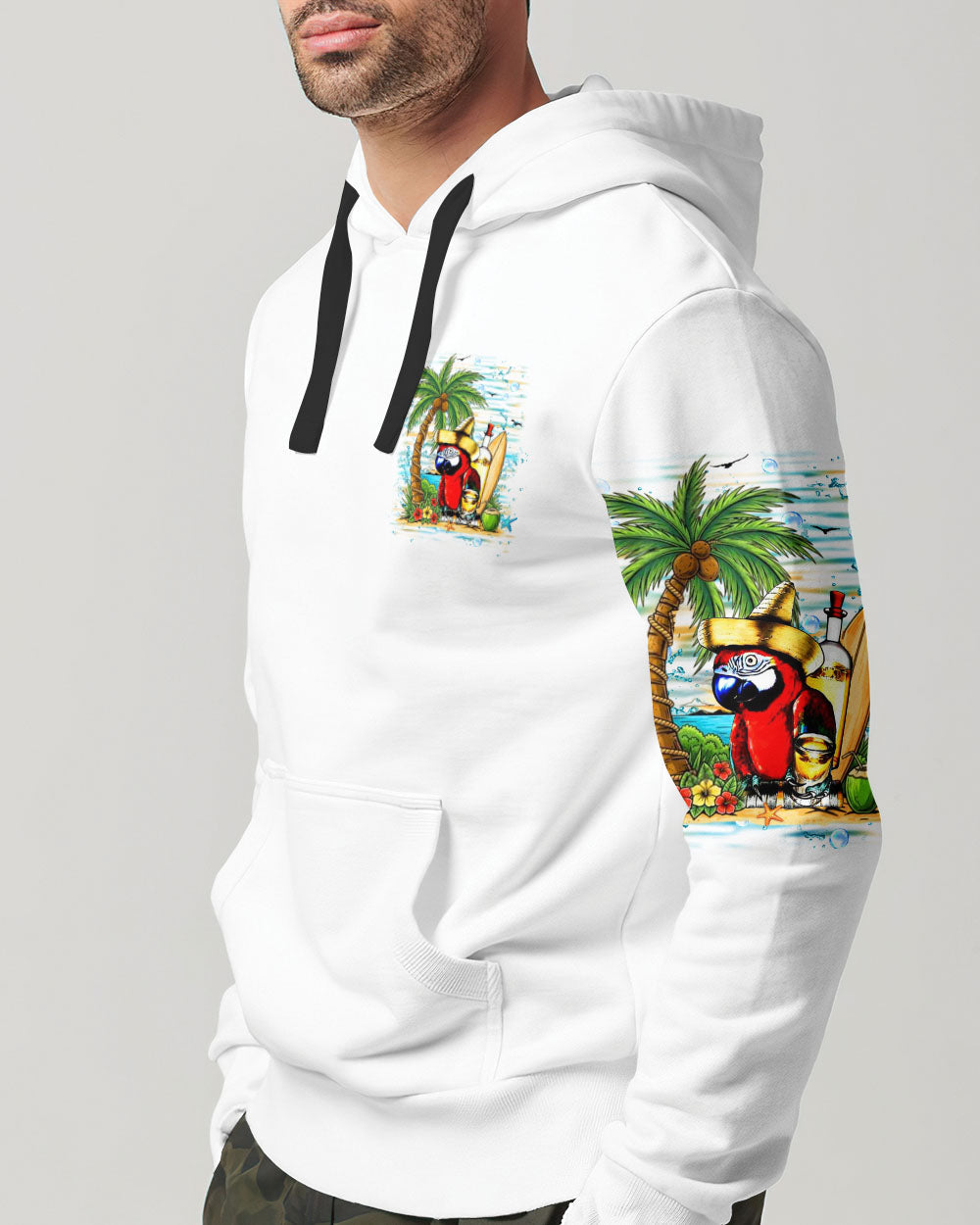 BLISSCORNERS IT'S 5 O'CLOCK SOMEWHERE PARROT ALL OVER PRINT