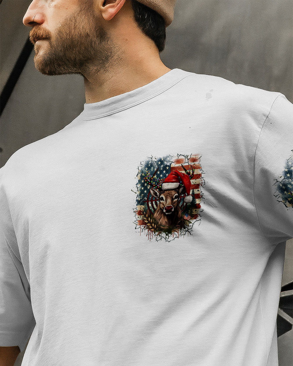 BLISSCORNERS ’TIS THE SEASON CHRISTMAS HUNTING DEER ALL OVER PRINT