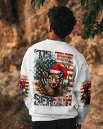 BLISSCORNERS ’TIS THE SEASON CHRISTMAS HUNTING DEER ALL OVER PRINT