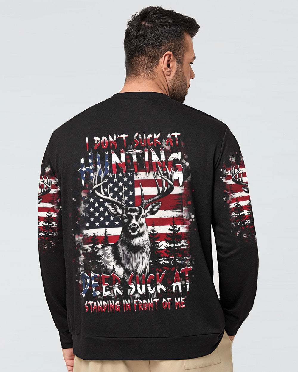 BLISSCORNERS I DON'T SUCK AT HUNTING DEER ALL OVER PRINT