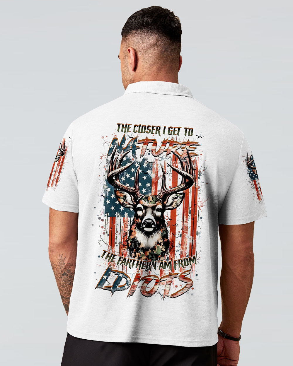 BLISSCORNERS THE CLOSER I GET TO NATURE DEER HUNTING ALL OVER PRINT