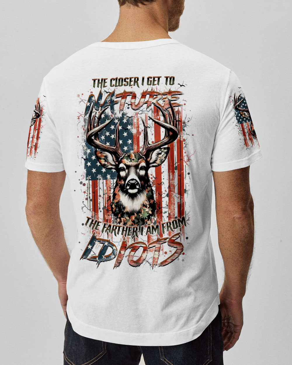 BLISSCORNERS THE CLOSER I GET TO NATURE DEER HUNTING ALL OVER PRINT