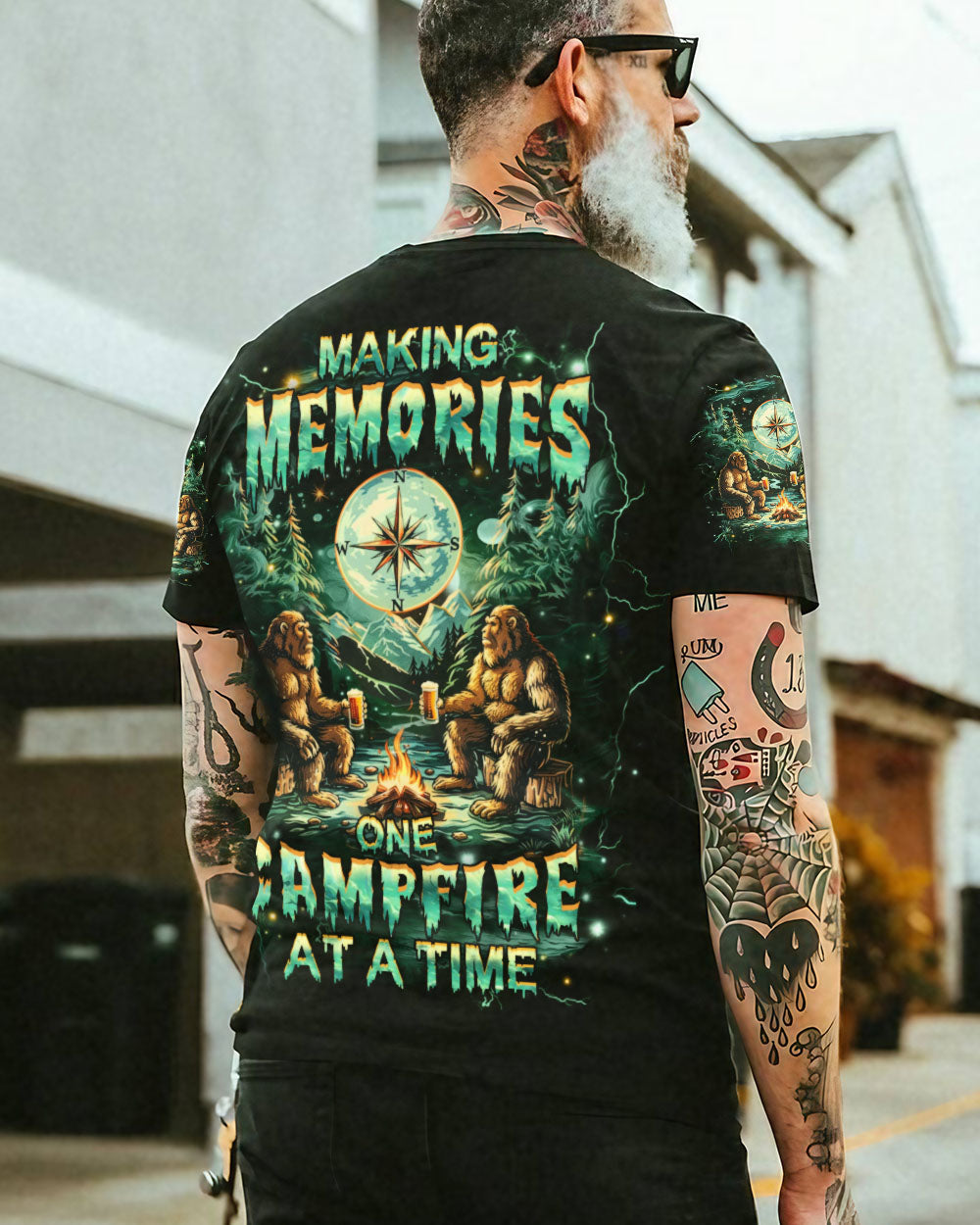 BLISSCORNERS MAKING MEMORIES ONE CAMPFIRE AT A TIME BIGFOOT ALL OVER PRINT- YHHN1212242