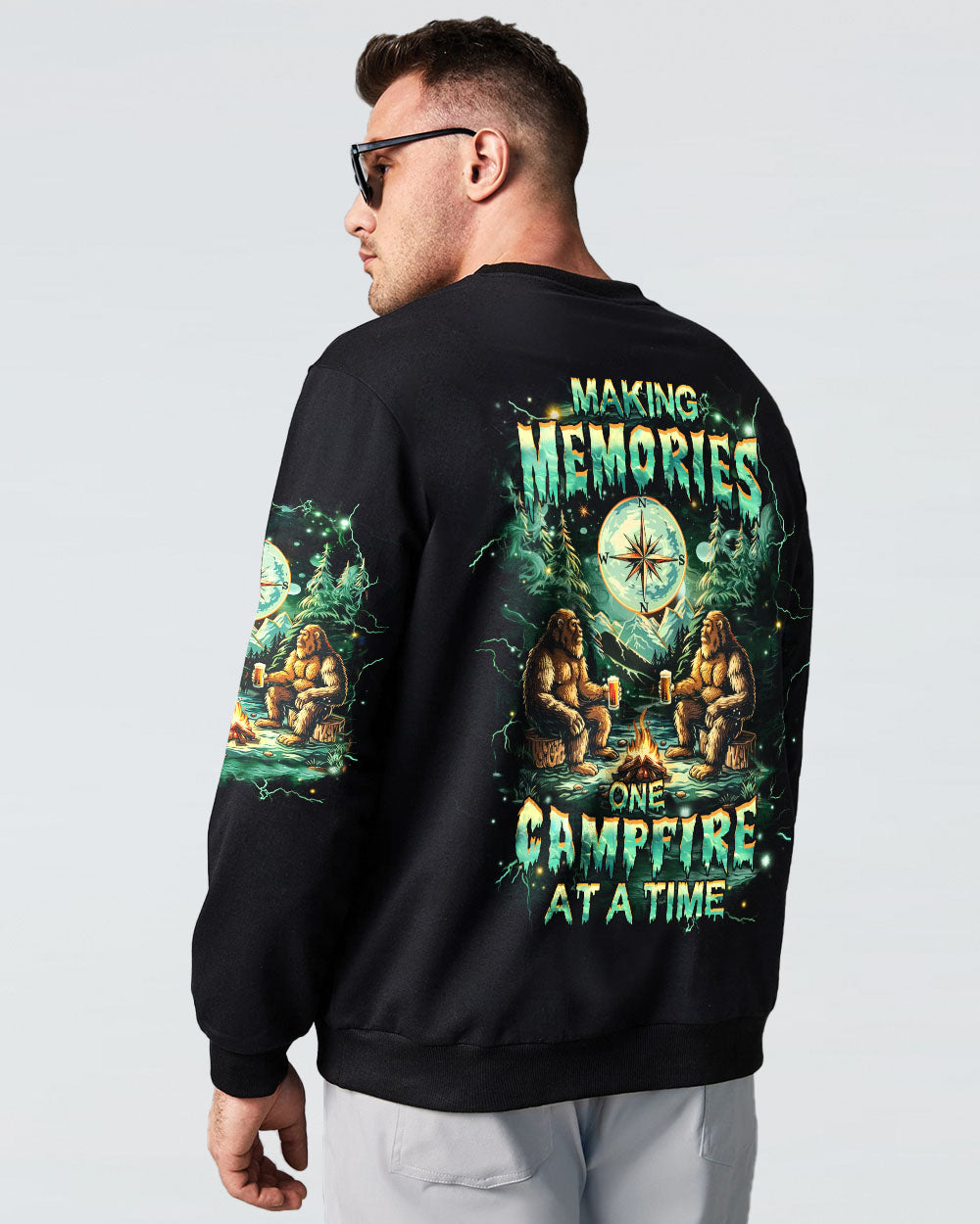 BLISSCORNERS MAKING MEMORIES ONE CAMPFIRE AT A TIME BIGFOOT ALL OVER PRINT- YHHN1212242