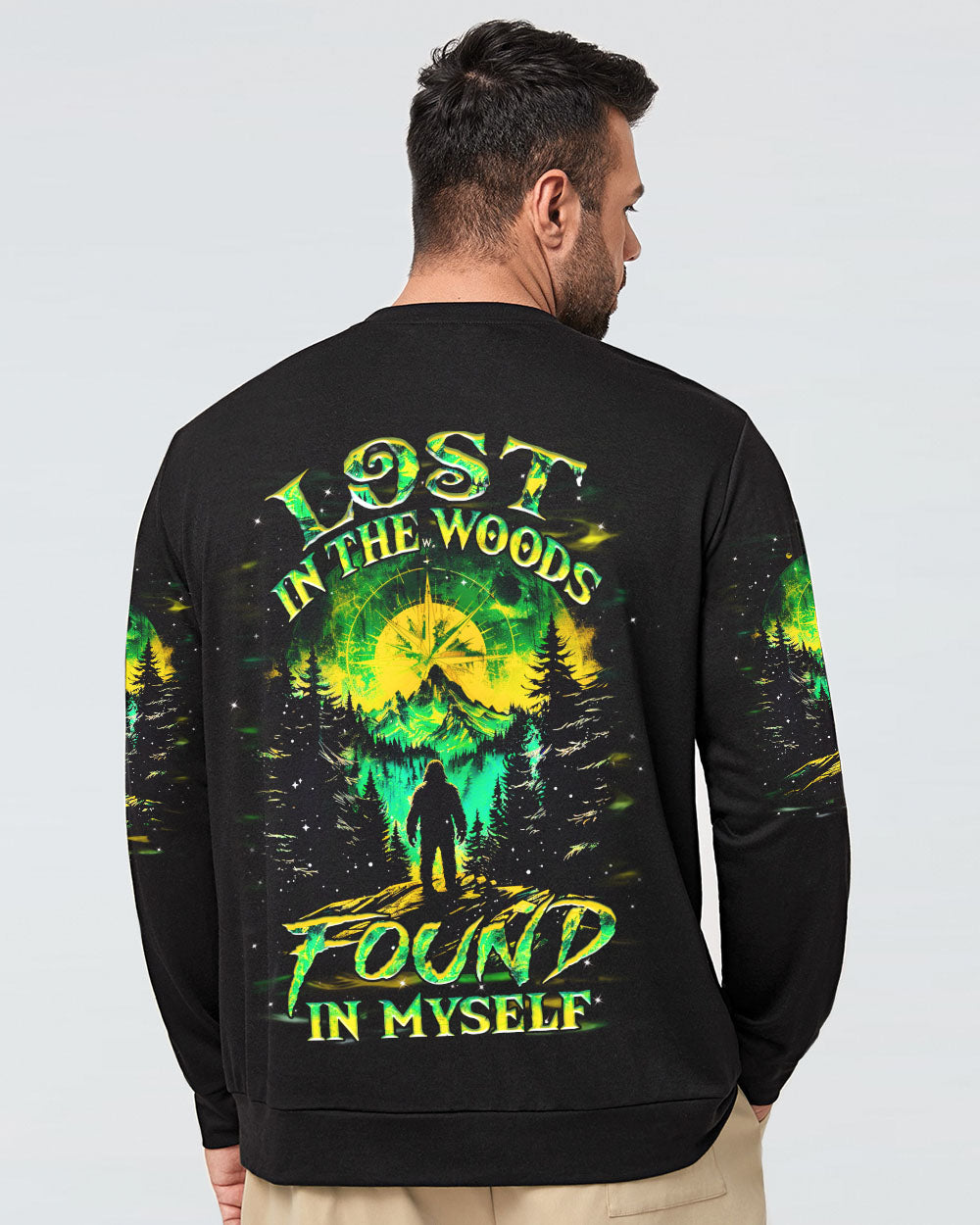 BLISSCORNERS LOST IN THE WOOD FOUND IN MYSELF BIGFOOT ALL OVER PRINT