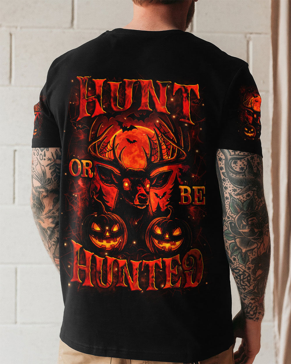 BLISSCORNERS HUNT OR BE HUNTED HALLOWEEN DEER ALL OVER PRINT