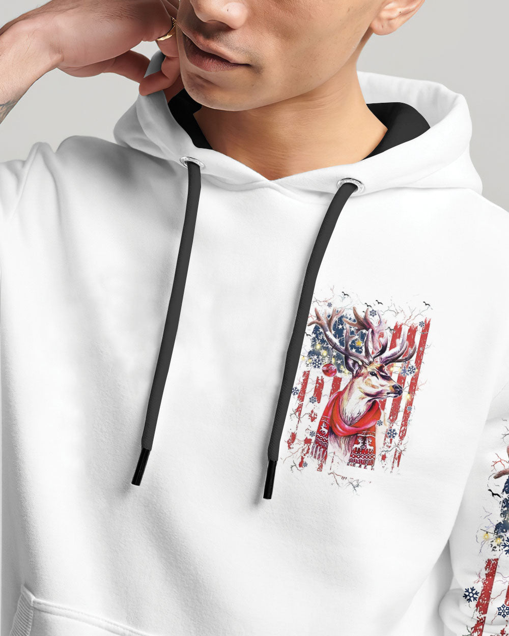 BLISSCORNERS THE CLOSER I GET TO NATURE DEER CHRISTMAS ALL OVER PRINT