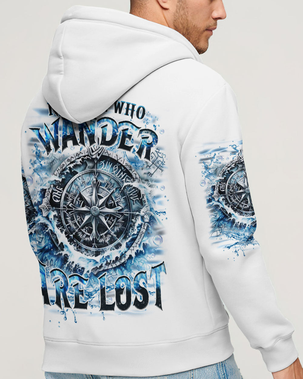BLISSCORNERS NOT ALL WHO WANDER ARE LOST COMPASS ALL OVER PRINT