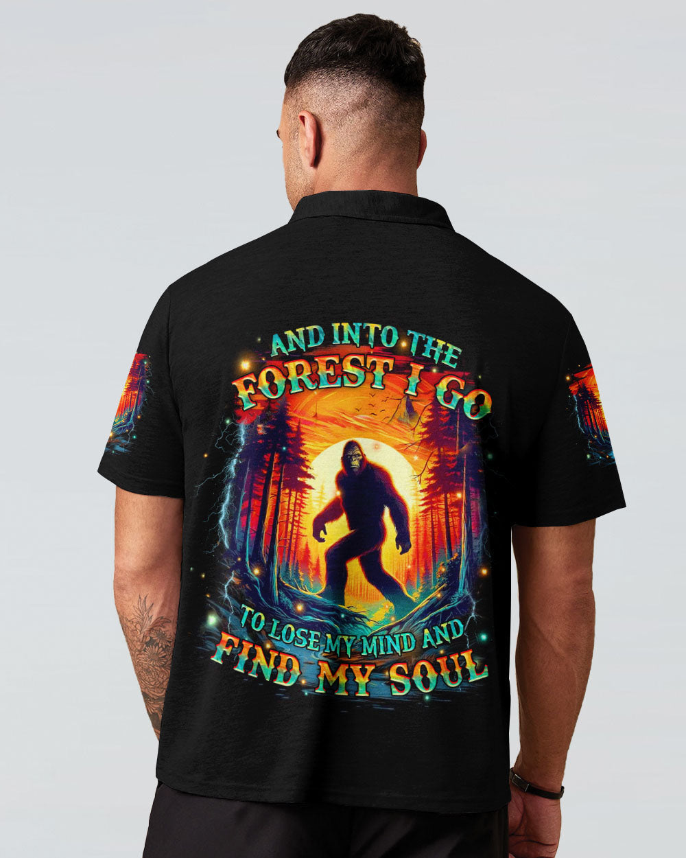 BLISSCORNERS AND INTO THE FOREST I GO BIGFOOT ALL OVER PRINT
