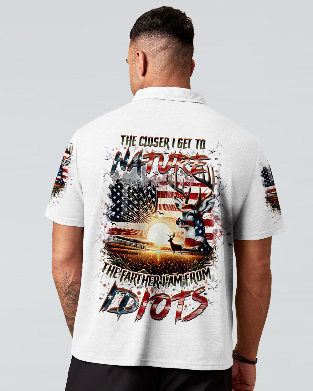 BLISSCORNERS THE CLOSER I GET TO NATURE DEER HUNTING ALL OVER PRINT