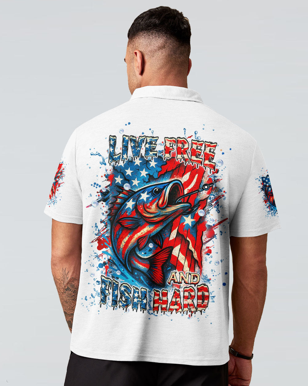 BLISSCORNERS LIVE FREE AND FISH HARD ALL OVER PRINT