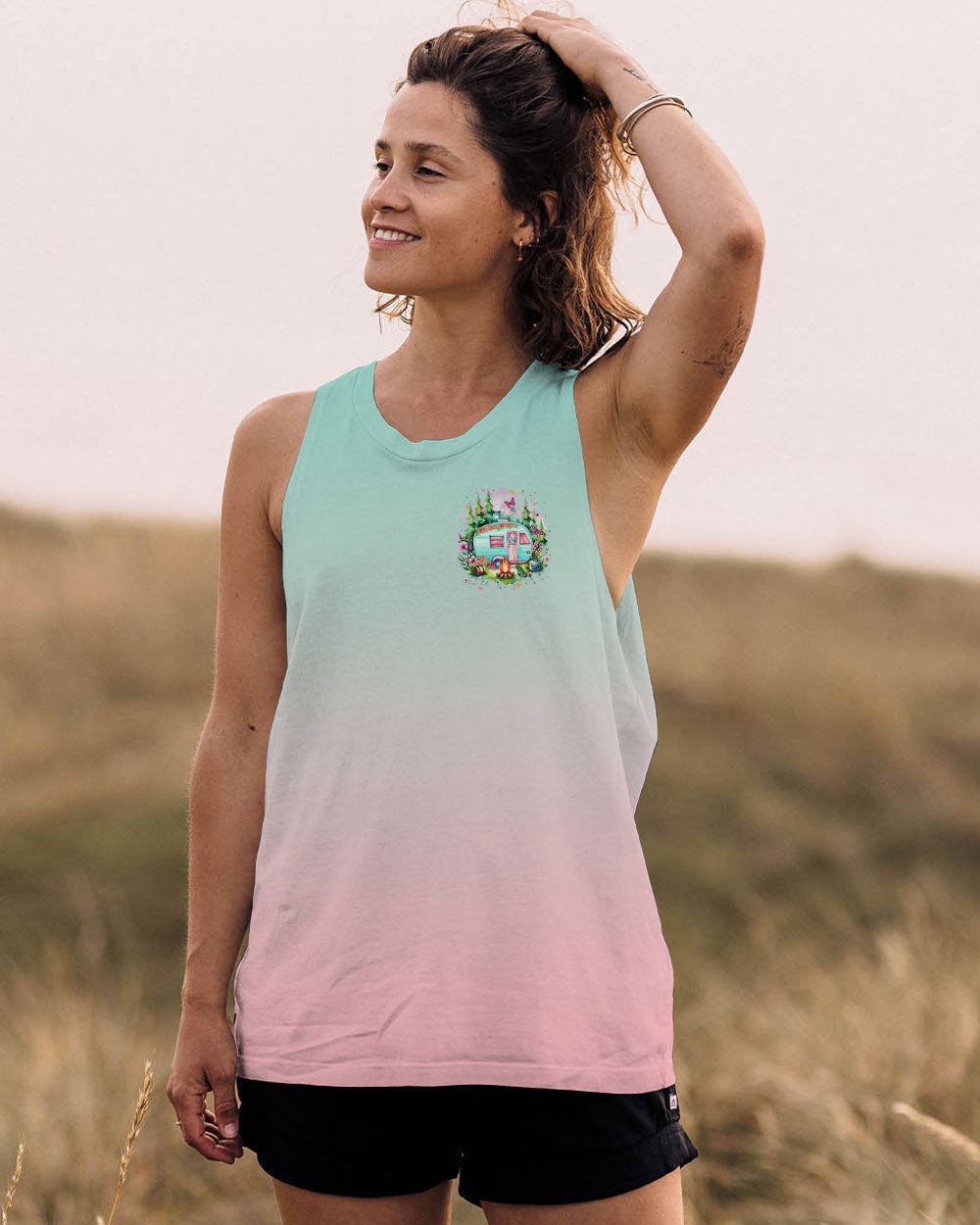 BLISSCORNERS BE A HAPPY CAMPER ALL OVER PRINT