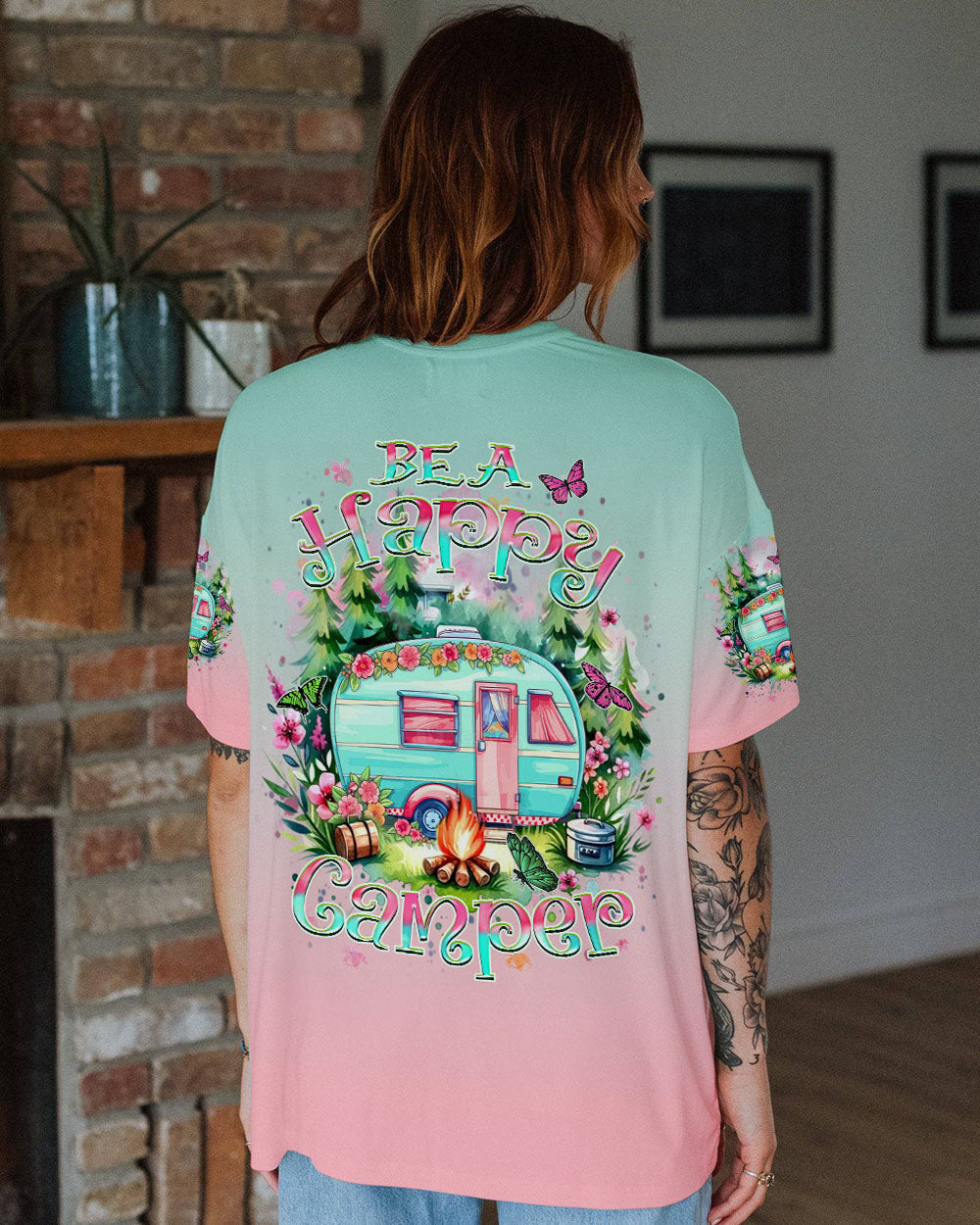 BLISSCORNERS BE A HAPPY CAMPER ALL OVER PRINT