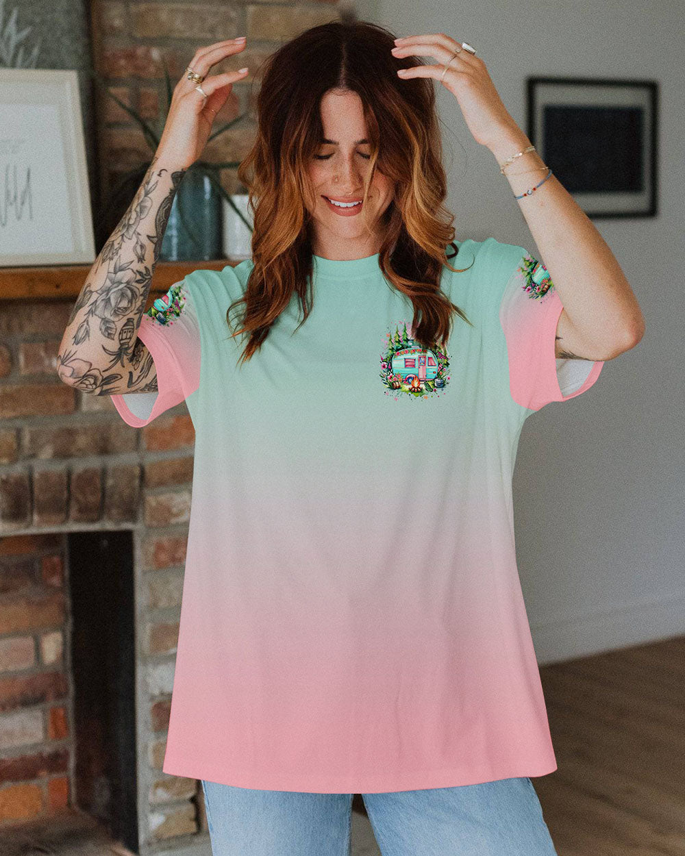 BLISSCORNERS BE A HAPPY CAMPER ALL OVER PRINT