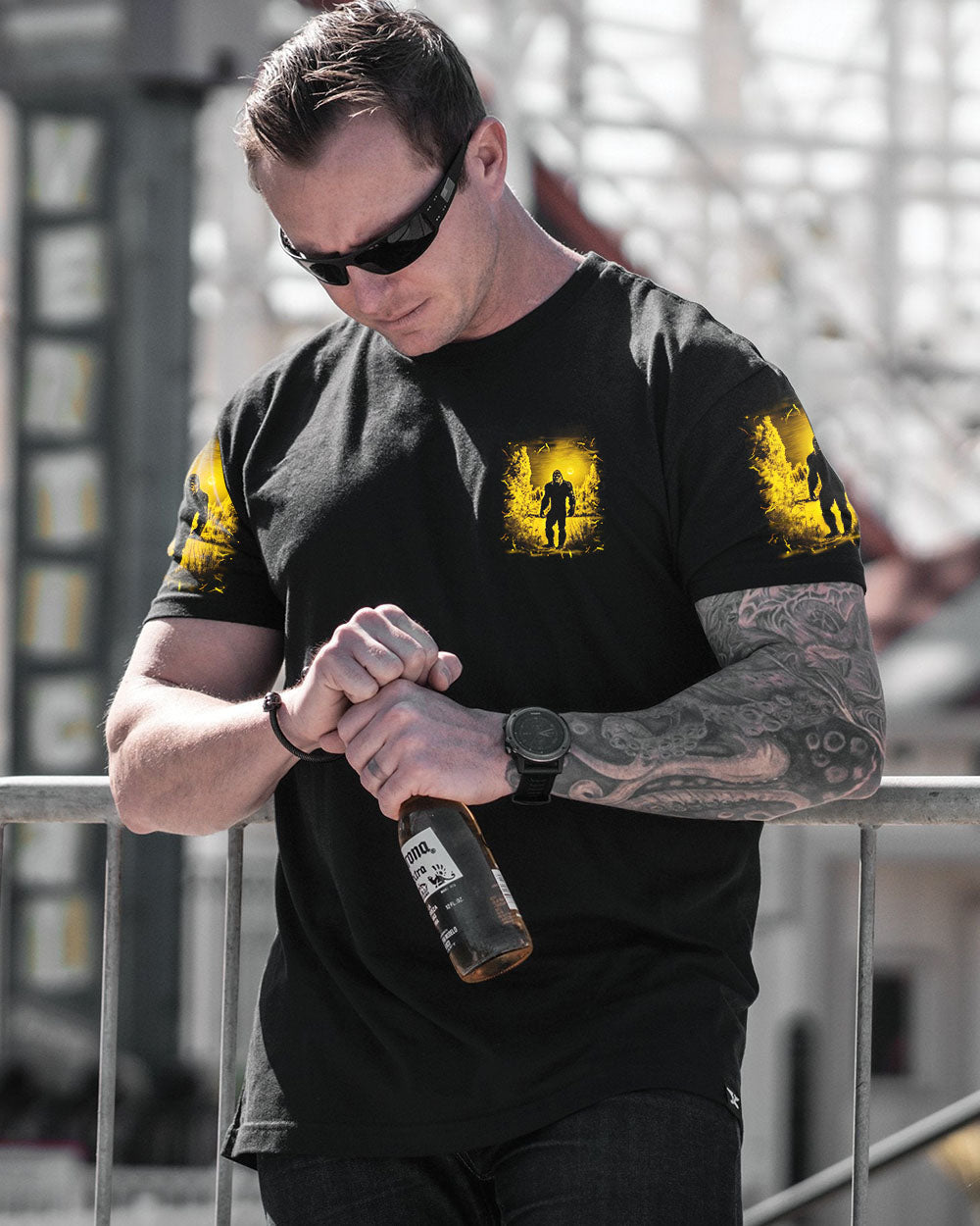 BLISSCORNERS AND INTO THE FOREST I GO BIGFOOT ALL OVER PRINT