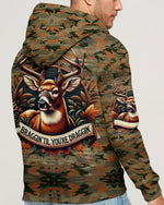 BLISSCORNERS NO BRAGGING UNTIL YOU'RE DRAGGING HUNTING ALL OVER PRINT