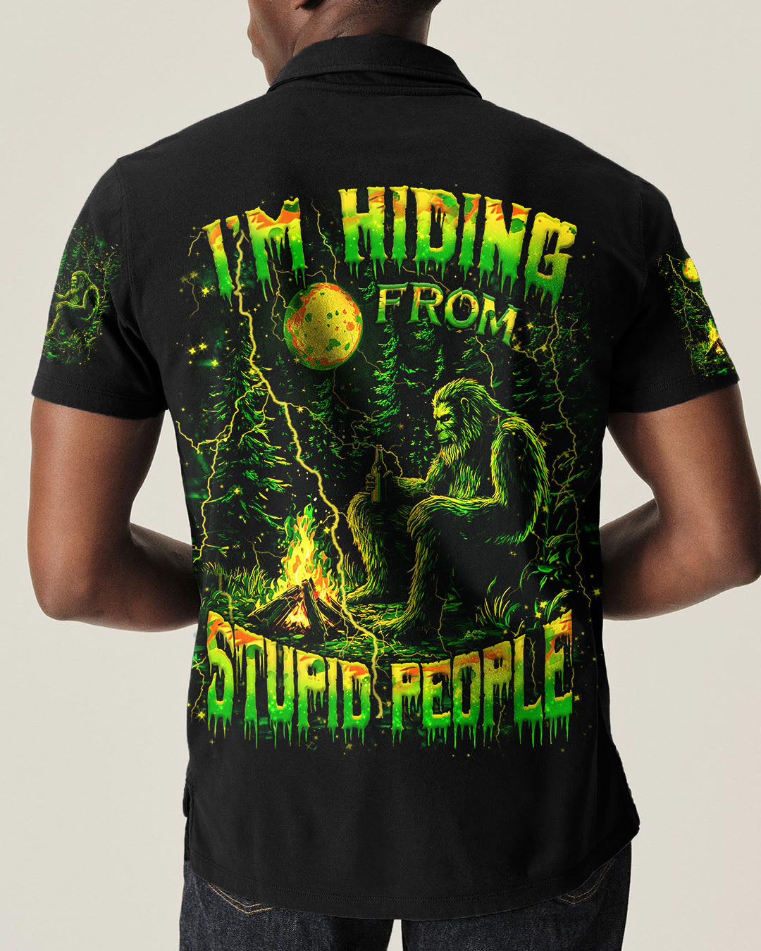 BLISSCORNERS I'M HIDING FROM STUPID PEOPLE BIGFOOT ALL OVER PRINT