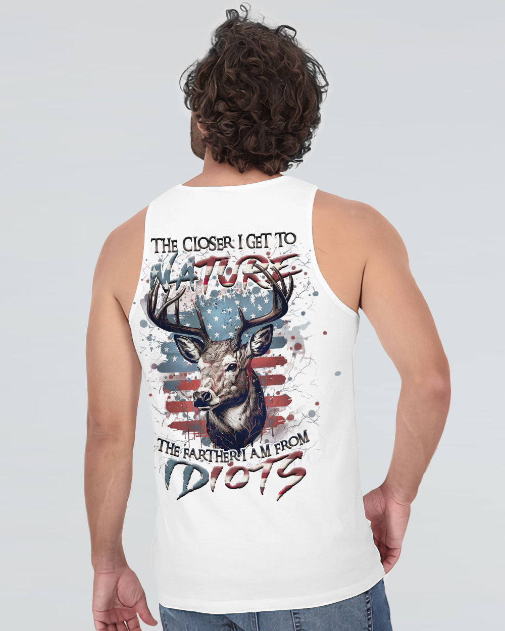 BLISSCORNERS THE CLOSER I GET TO NATURE DEER HUNTING ALL OVER PRINT