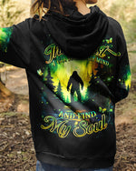 BLISSCORNERS AND INTO THE FOREST I GO BIGFOOT ALL OVER PRINT