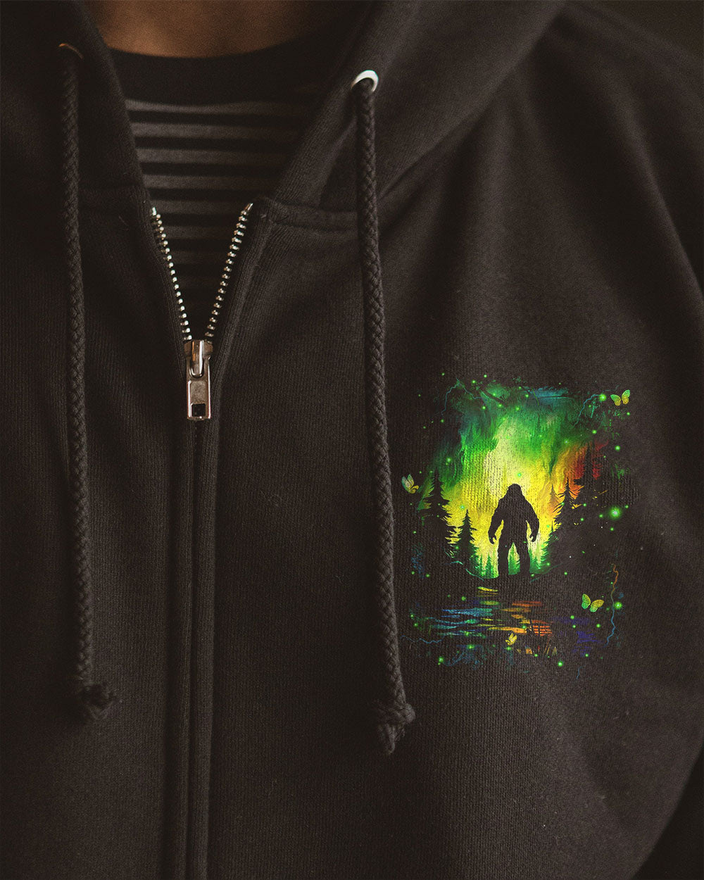 BLISSCORNERS AND INTO THE FOREST I GO BIGFOOT ALL OVER PRINT