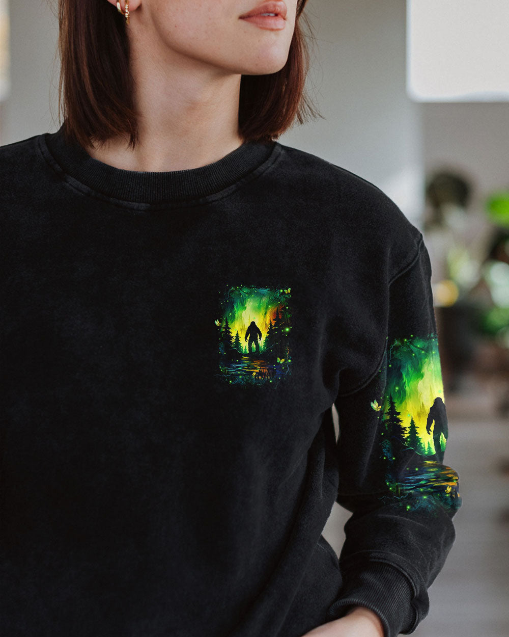 BLISSCORNERS AND INTO THE FOREST I GO BIGFOOT ALL OVER PRINT