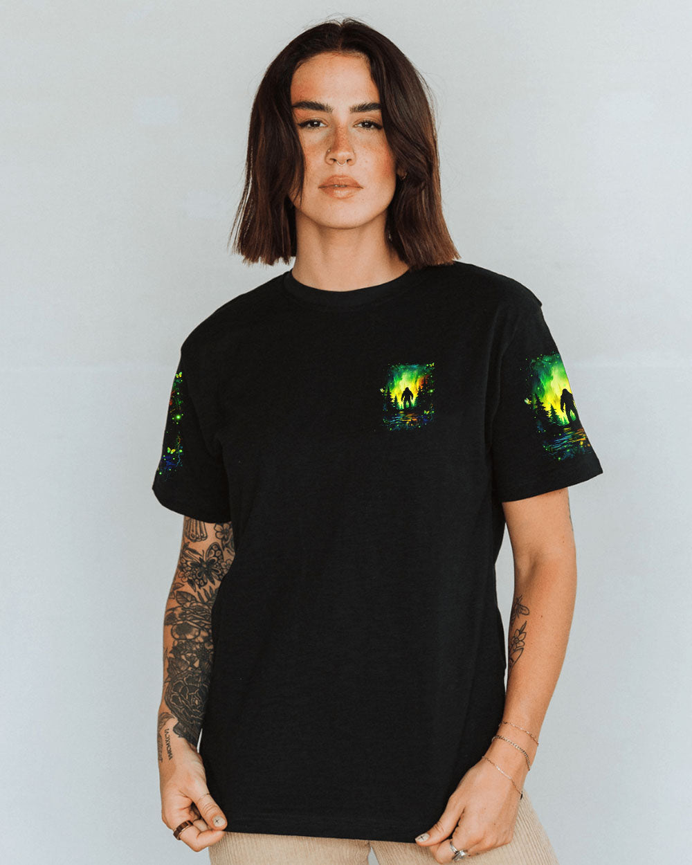 BLISSCORNERS AND INTO THE FOREST I GO BIGFOOT ALL OVER PRINT