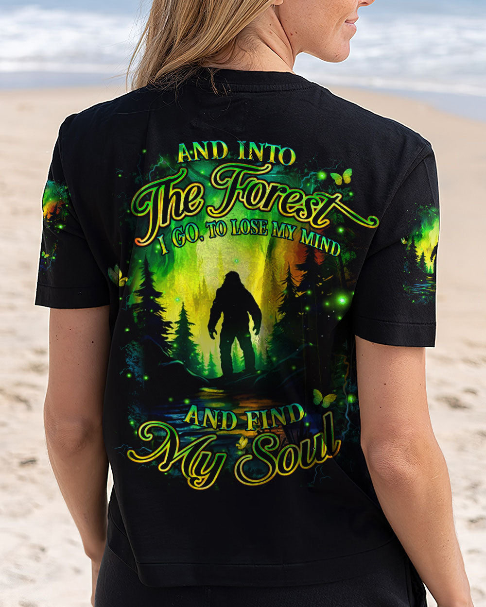 BLISSCORNERS AND INTO THE FOREST I GO BIGFOOT ALL OVER PRINT