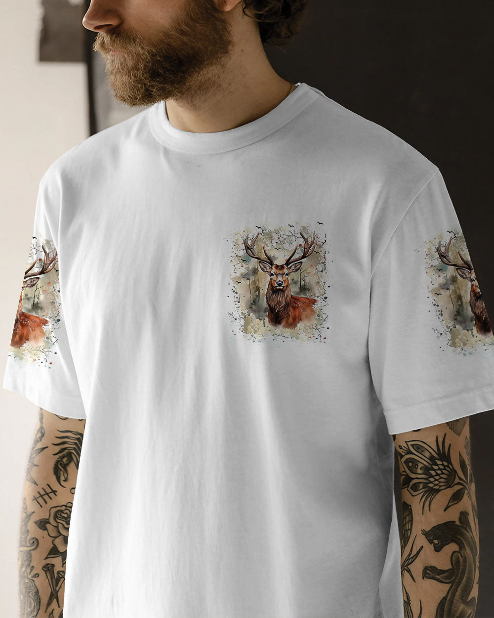 BLISSCORNERS THE CLOSER I GET TO NATURE DEER HUNTING ALL OVER PRINT