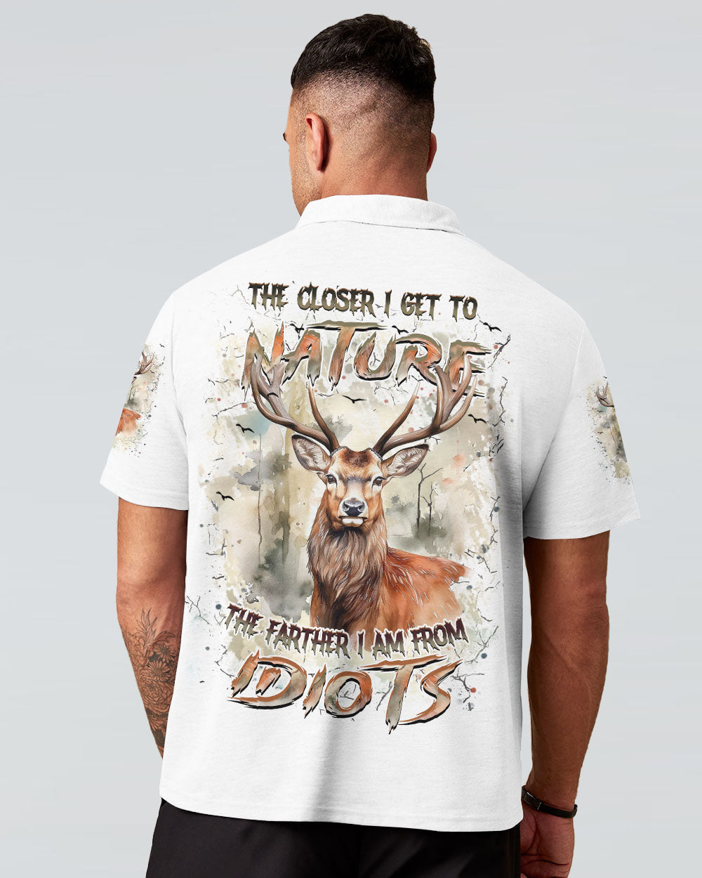 BLISSCORNERS THE CLOSER I GET TO NATURE DEER HUNTING ALL OVER PRINT