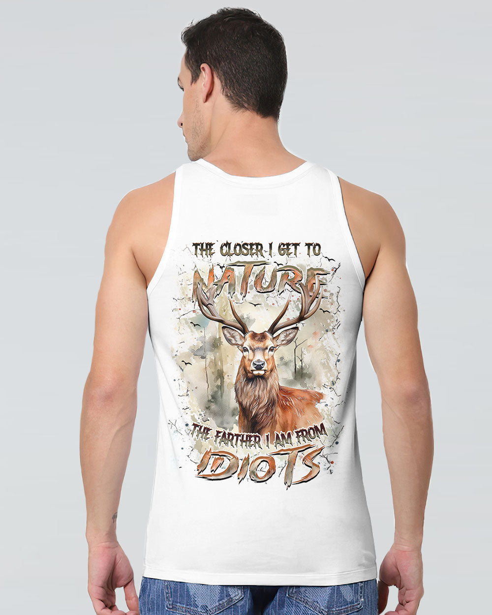 BLISSCORNERS THE CLOSER I GET TO NATURE DEER HUNTING ALL OVER PRINT