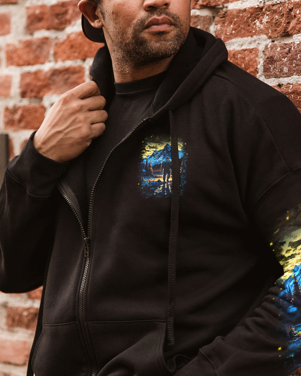 BLISSCORNERS AND INTO THE FOREST I GO BIGFOOT ALL OVER PRINT