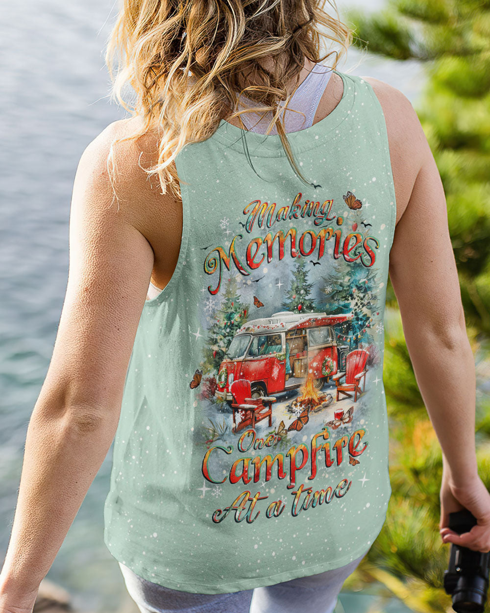 BLISSCORNERS MAKING MEMORIES ONE CAMPFIRE AT A TIME CHRISTMAS ALL OVER PRINT