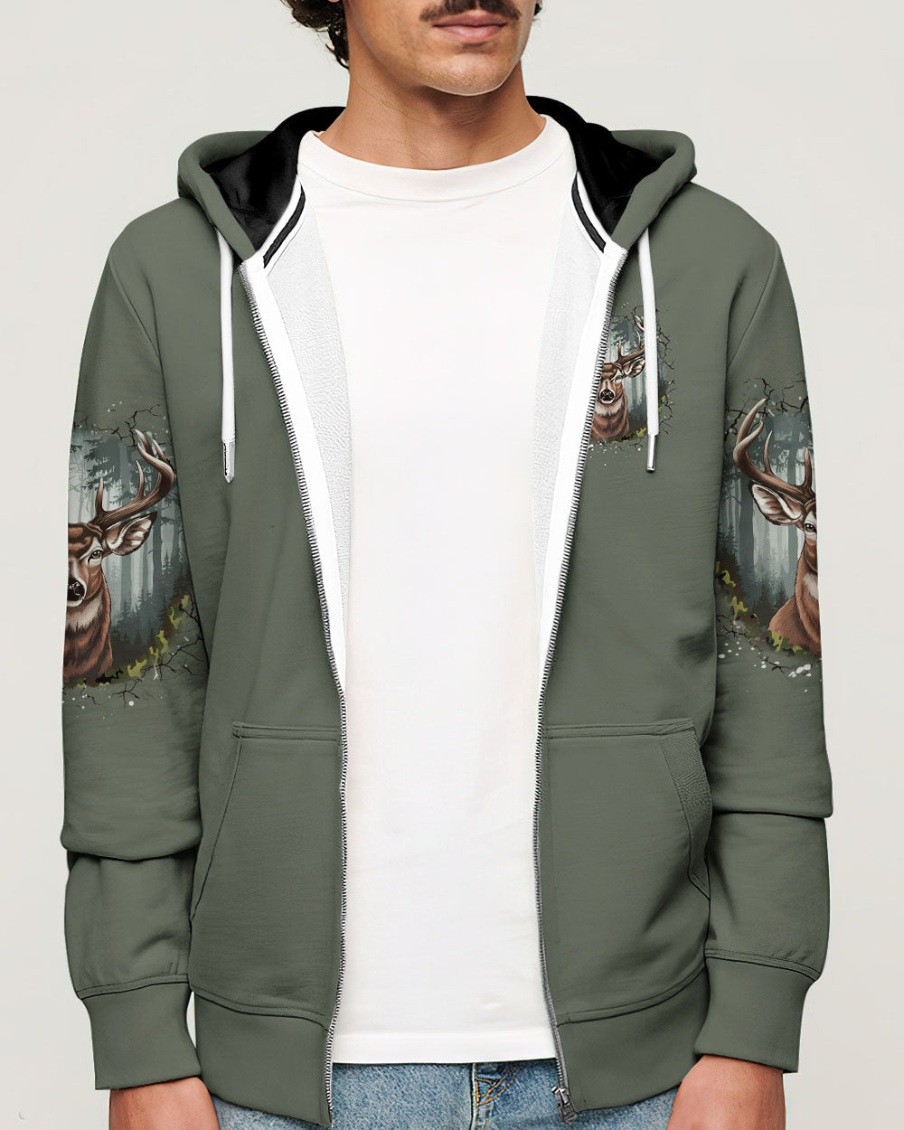 BLISSCORNERS BUCK AROUND AND FIND OUT DEER HUNTING ALL OVER PRINT