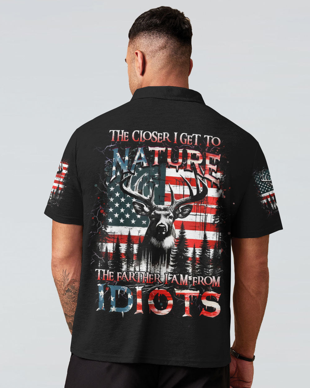 BLISSCORNERS THE CLOSER I GET TO NATURE DEER HUNTING ALL OVER PRINT