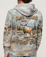 BLISSCORNERS BUCK AROUND AND FIND OUT HUNTING DEER ALL OVER PRINT