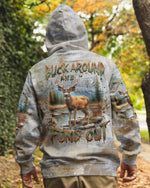 BLISSCORNERS BUCK AROUND AND FIND OUT HUNTING DEER ALL OVER PRINT