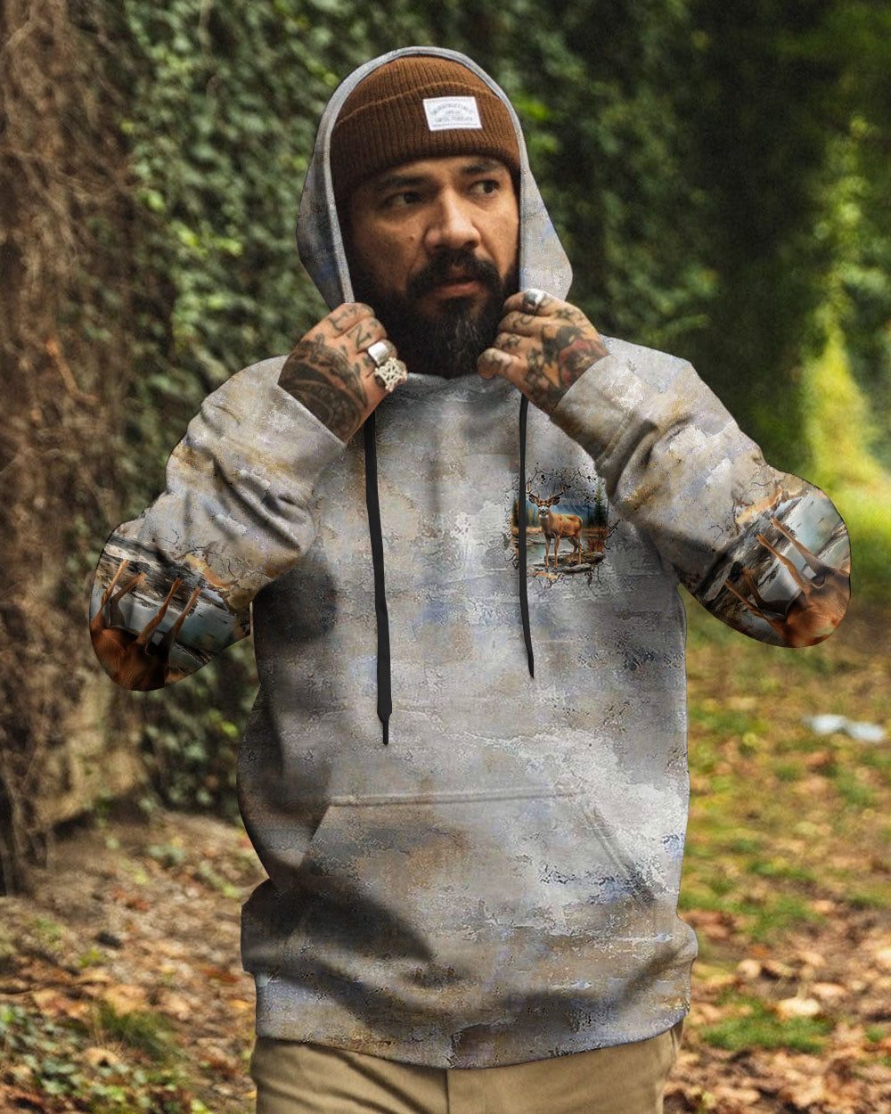 BLISSCORNERS BUCK AROUND AND FIND OUT HUNTING DEER ALL OVER PRINT