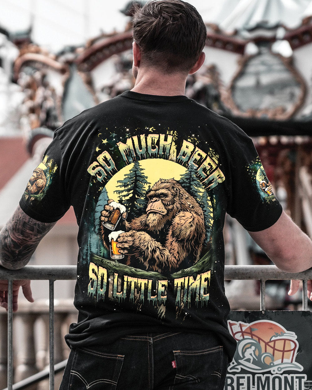 BLISSCORNERS SO MUCH BEER SO LITTLE TIME BIGFOOT ALL OVER PRINT