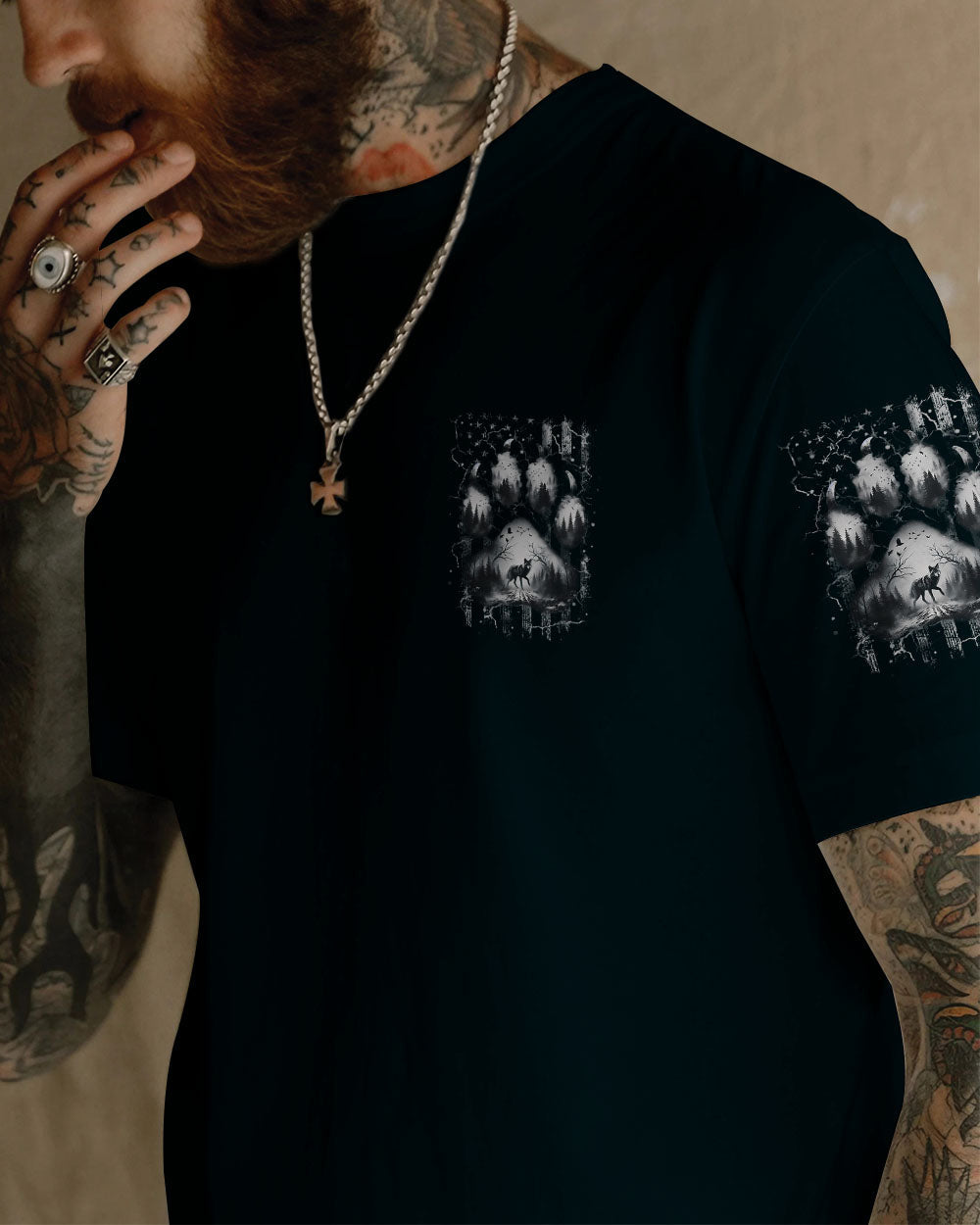BLISSCORNERS NOT ALL WHO WANDER ARE LOST WOLF ALL OVER PRINT