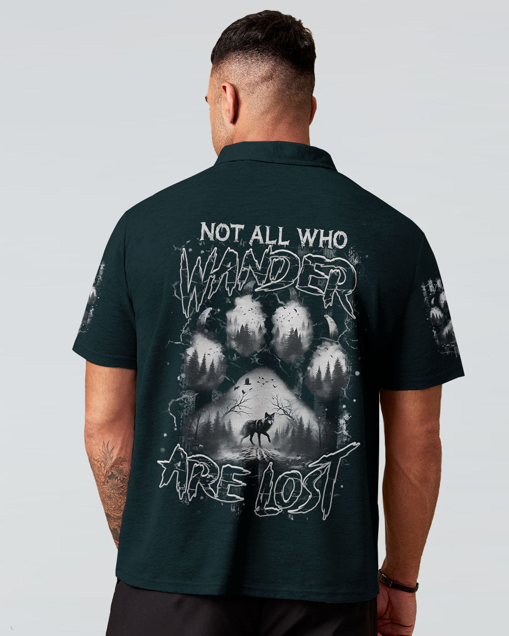 BLISSCORNERS NOT ALL WHO WANDER ARE LOST WOLF ALL OVER PRINT