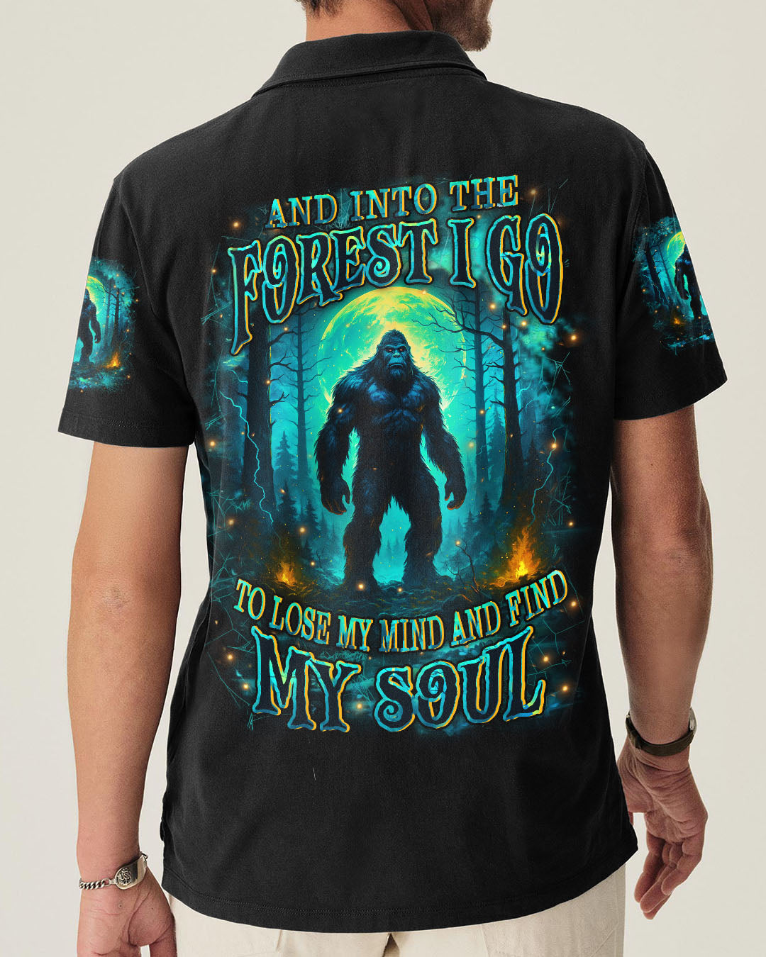 BLISSCORNERS AND INTO THE FOREST I GO BIGFOOT ALL OVER PRINT