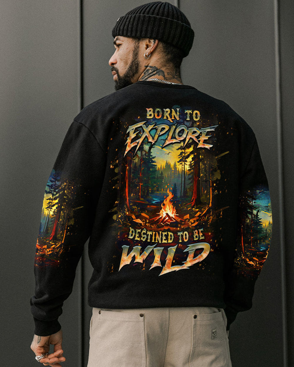 BLISSCORNERS BORN TO EXPLORE DESTINED TO BE WILD ALL OVER PRINT