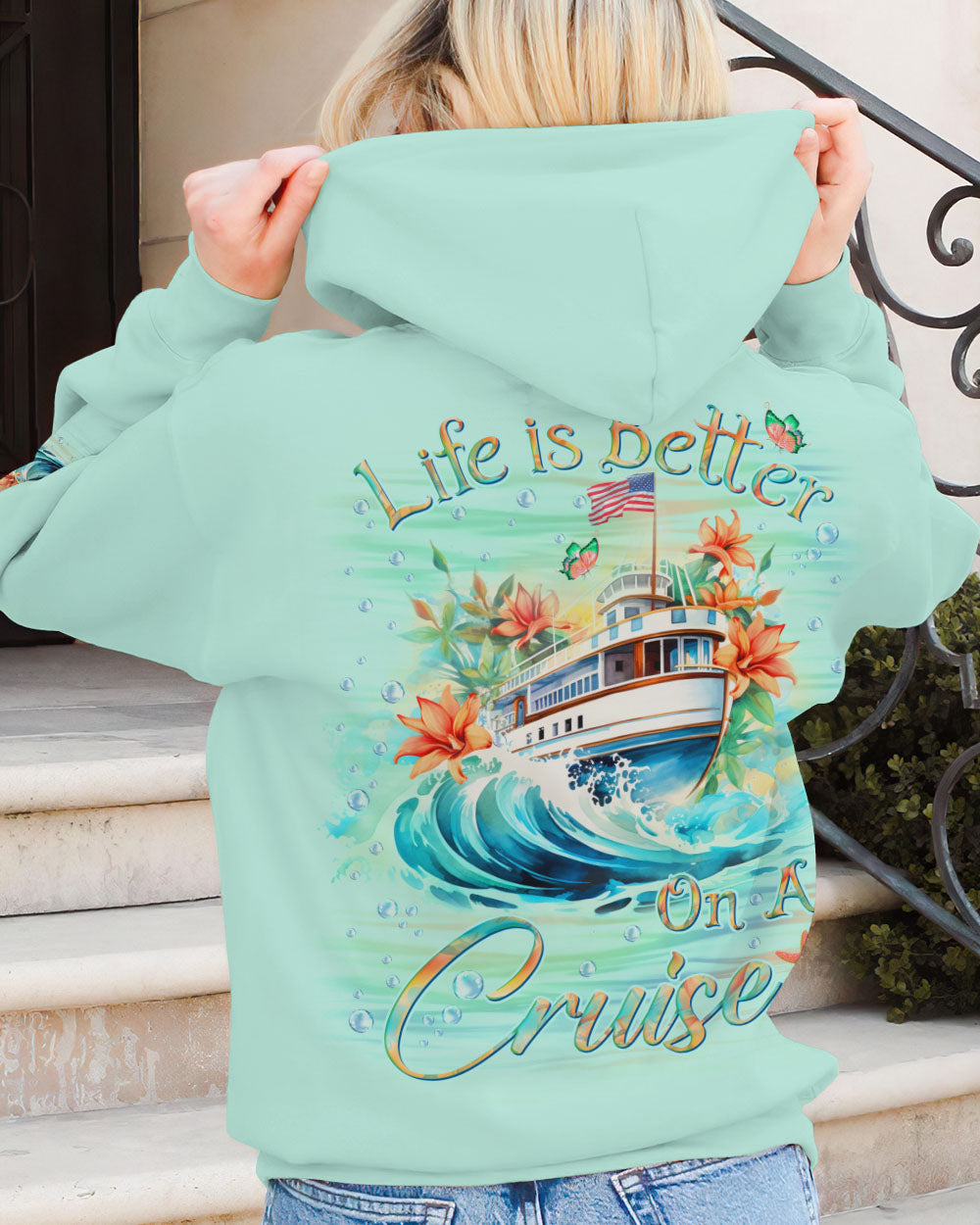 BLISSCORNERS LIFE IS BETTER ON A CRUISE ALL OVER PRINT