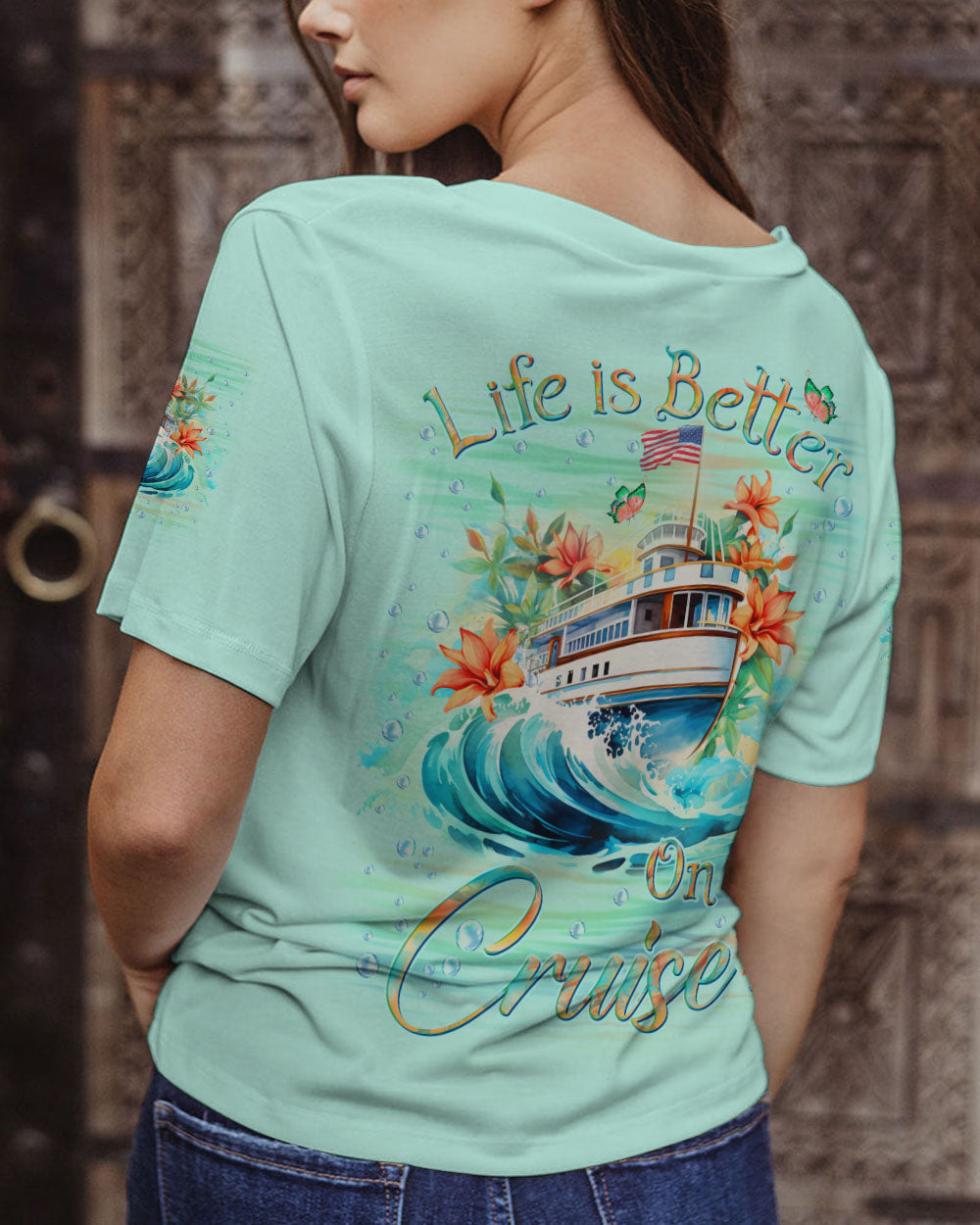 BLISSCORNERS LIFE IS BETTER ON A CRUISE ALL OVER PRINT